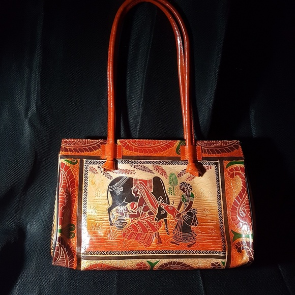 Handbags - India leather stamped purse